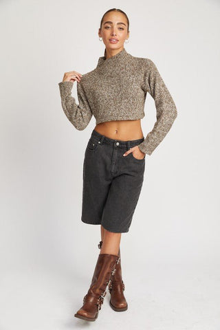 Cropped Turtleneck Sweater from Sweaters collection you can buy now from Fashion And Icon online shop