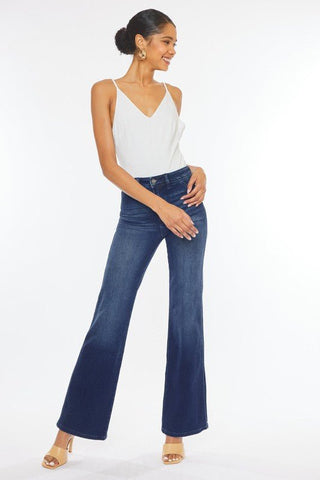 Dark Wash High Rise Relax Flare Jeans from Jeans collection you can buy now from Fashion And Icon online shop