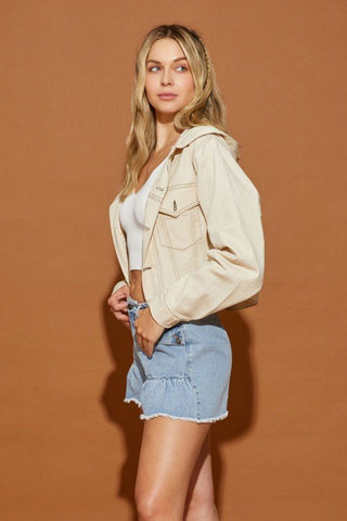 Denim Hooded Jacket from Denim Jackets collection you can buy now from Fashion And Icon online shop