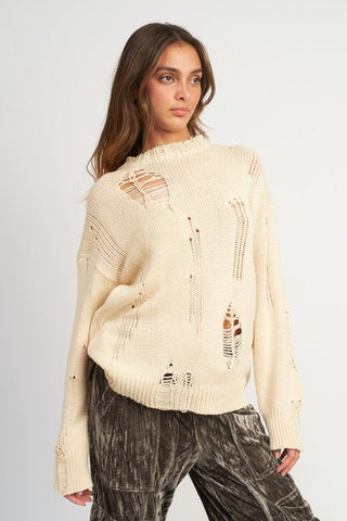 Distressed Oversized Sweater from Sweaters collection you can buy now from Fashion And Icon online shop