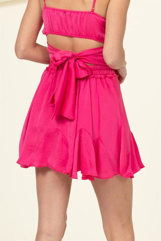 Drawstring Ruffle Mini Skirt from Mini Skirts collection you can buy now from Fashion And Icon online shop