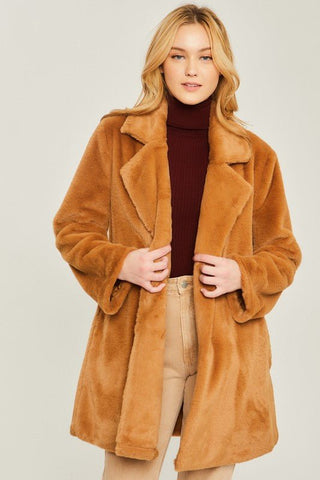 Faux Fur Midi Coat from Coats collection you can buy now from Fashion And Icon online shop