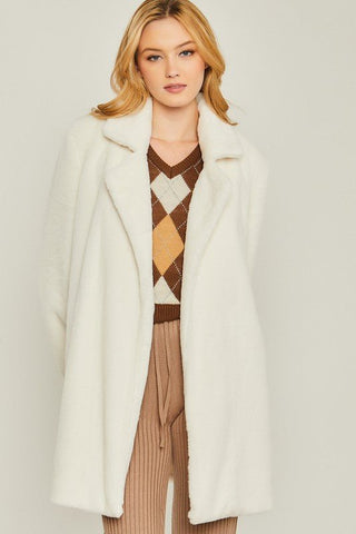 Faux Fur Midi Coat from Coats collection you can buy now from Fashion And Icon online shop