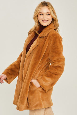 Faux Fur Midi Coat from Coats collection you can buy now from Fashion And Icon online shop