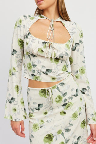 Floral Blouse With Neck Tie from collection you can buy now from Fashion And Icon online shop