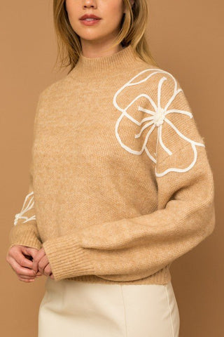 Flower Embroidery Sweater from Sweaters collection you can buy now from Fashion And Icon online shop