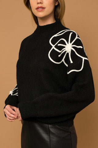 Flower Embroidery Sweater from Sweaters collection you can buy now from Fashion And Icon online shop