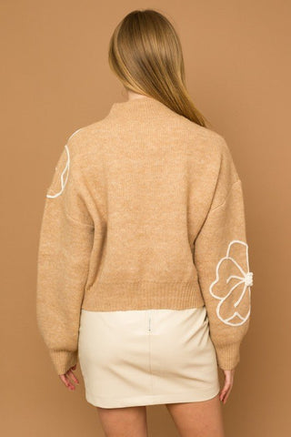 Flower Embroidery Sweater from Sweaters collection you can buy now from Fashion And Icon online shop