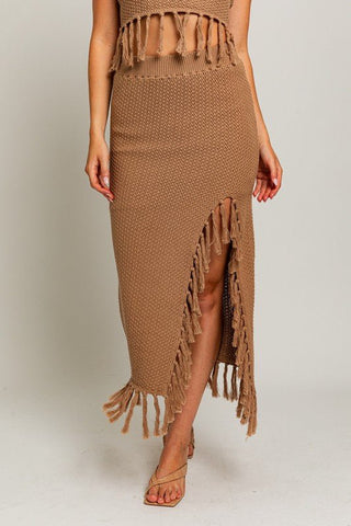 Fringe Crochet Skirt from Midi Skirts collection you can buy now from Fashion And Icon online shop