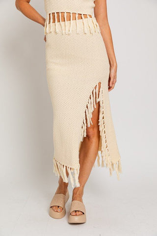 Fringe Crochet Skirt from Midi Skirts collection you can buy now from Fashion And Icon online shop