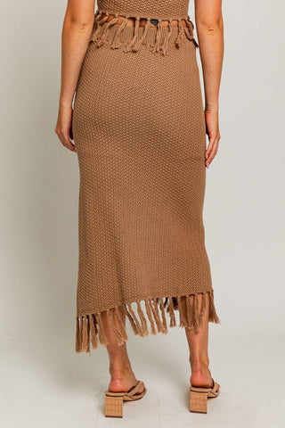 Fringe Crochet Skirt from Midi Skirts collection you can buy now from Fashion And Icon online shop