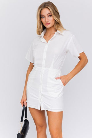 Half Sleeve Shirt Mini Dress from collection you can buy now from Fashion And Icon online shop