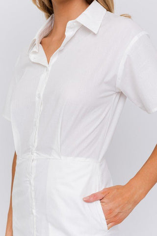 Half Sleeve Shirt Mini Dress from collection you can buy now from Fashion And Icon online shop