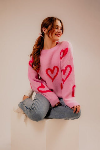 Heart Pattern Sweater from Sweaters collection you can buy now from Fashion And Icon online shop