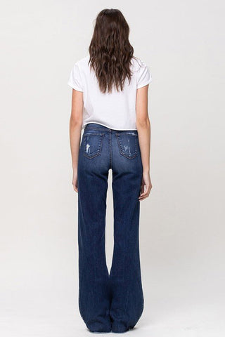 High Rise Distressed Wide Leg Jeans from Jeans collection you can buy now from Fashion And Icon online shop