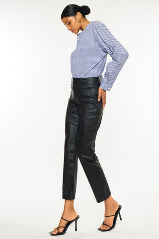 High Rise Vegan Leather Pants from Pants collection you can buy now from Fashion And Icon online shop