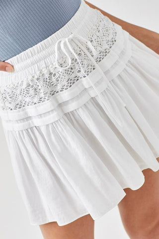 Lace Trim Skirt from Mini Skirts collection you can buy now from Fashion And Icon online shop