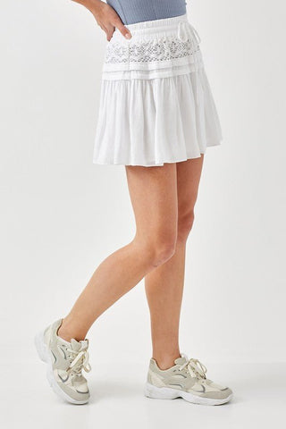 Lace Trim Skirt from Mini Skirts collection you can buy now from Fashion And Icon online shop