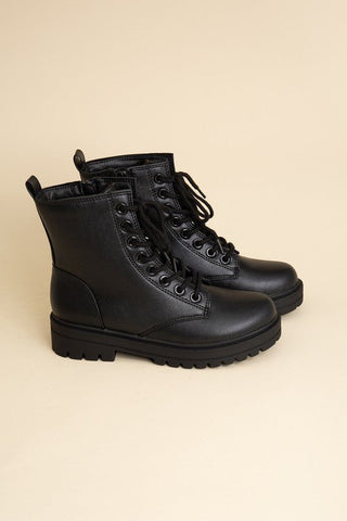 Lace Up Combat Boots from Booties collection you can buy now from Fashion And Icon online shop