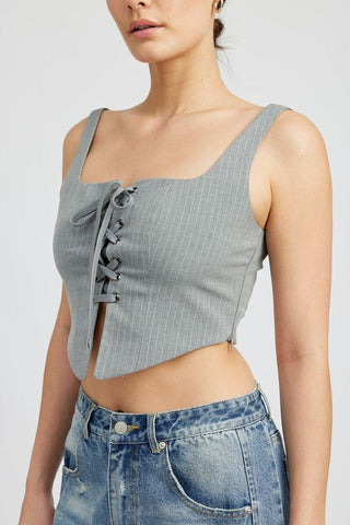 Lace Up Corset Top from Crop Tops collection you can buy now from Fashion And Icon online shop