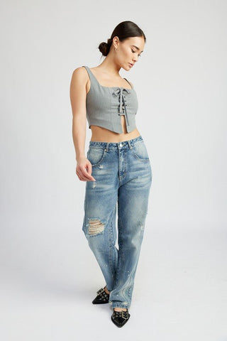 Lace Up Corset Top from Crop Tops collection you can buy now from Fashion And Icon online shop