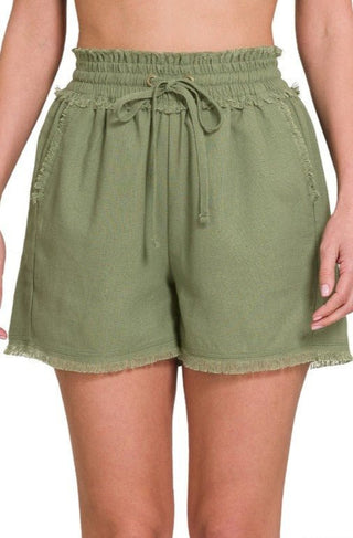 Linen Drawstring Shorts from Shorts collection you can buy now from Fashion And Icon online shop