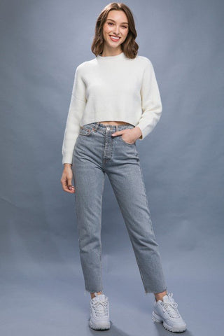 Long Sleeve Cropped Sweater from Sweaters collection you can buy now from Fashion And Icon online shop