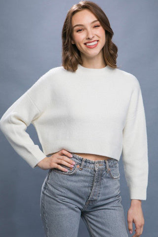 Long Sleeve Cropped Sweater from Sweaters collection you can buy now from Fashion And Icon online shop