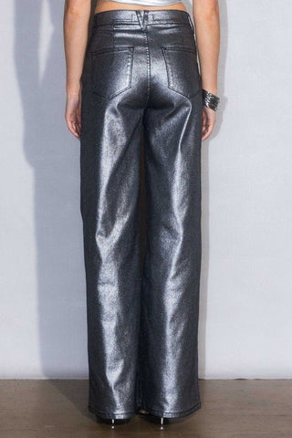 Metallic Wide leg Jeans from Jeans collection you can buy now from Fashion And Icon online shop
