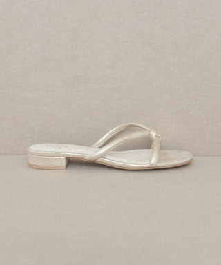 Oasis Society Ada - Delicate Knotted Flat Sandal from collection you can buy now from Fashion And Icon online shop
