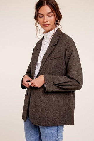 One Button Oversized Blazer from Blazers collection you can buy now from Fashion And Icon online shop