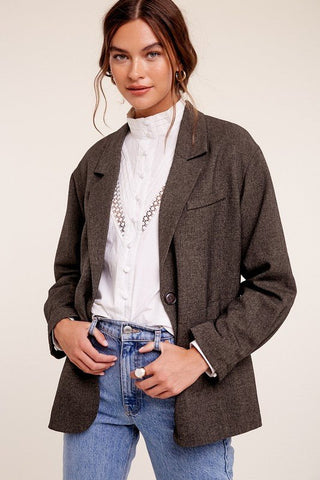 One Button Oversized Blazer from Blazers collection you can buy now from Fashion And Icon online shop