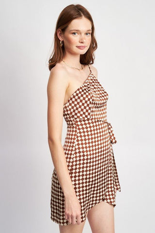 One-shoulder Wrap Dress from Mini Dresses collection you can buy now from Fashion And Icon online shop