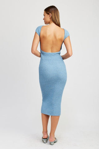 Open Back Midi Dress from Midi Dresses collection you can buy now from Fashion And Icon online shop