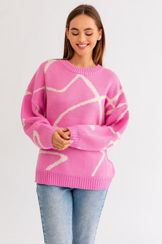 Oversized Printed Sweater from Sweaters collection you can buy now from Fashion And Icon online shop