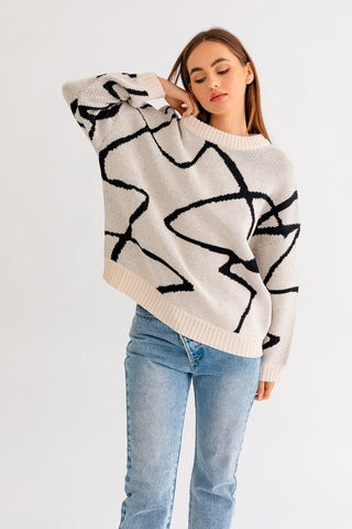 Oversized Printed Sweater from Sweaters collection you can buy now from Fashion And Icon online shop