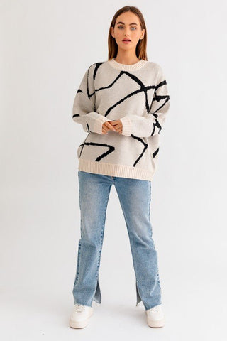 Oversized Printed Sweater from Sweaters collection you can buy now from Fashion And Icon online shop