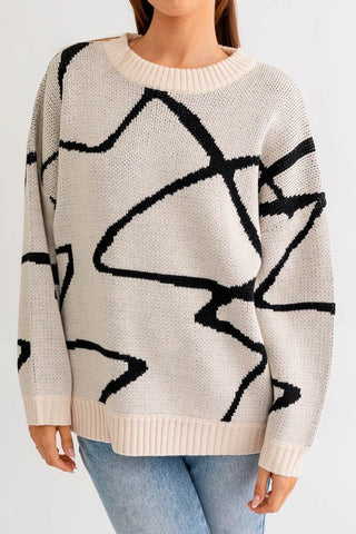 Oversized Printed Sweater from Sweaters collection you can buy now from Fashion And Icon online shop