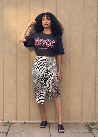 Petite Animal Print Wrap Midi Skirt from Midi Skirts collection you can buy now from Fashion And Icon online shop