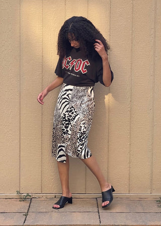 Petite Animal Print Wrap Midi Skirt from Midi Skirts collection you can buy now from Fashion And Icon online shop