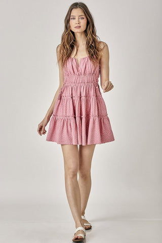 Polka Dot Sleeveless Tiered Mini Dress from Mini Dresses collection you can buy now from Fashion And Icon online shop