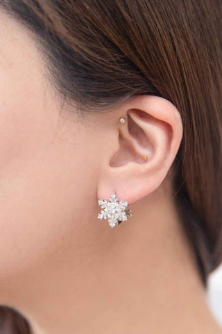 Snowflake Hoop Earrings from Earrings collection you can buy now from Fashion And Icon online shop