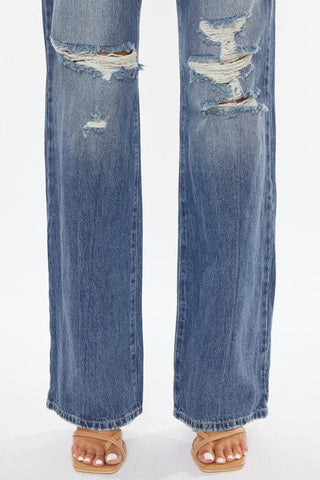 Ultra High-Rise Distressed 90s Flare from collection you can buy now from Fashion And Icon online shop