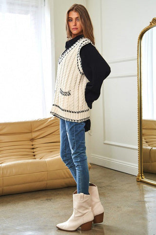 V Neck Sleeveless Sweater from Vests collection you can buy now from Fashion And Icon online shop