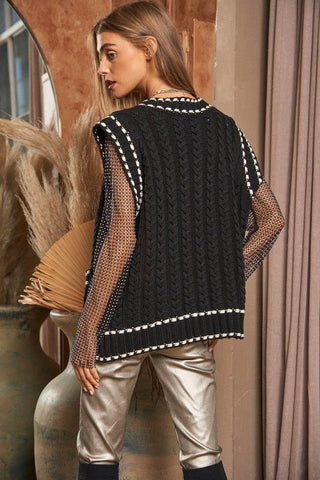 V Neck Sleeveless Sweater from Vests collection you can buy now from Fashion And Icon online shop