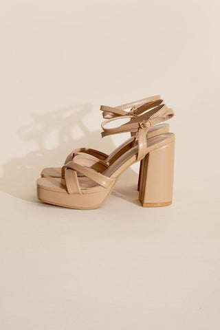 VALOR-1 Cross Ankle Strap Heels from collection you can buy now from Fashion And Icon online shop