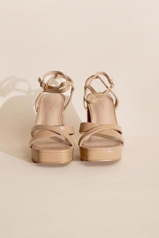 VALOR-1 Cross Ankle Strap Heels from collection you can buy now from Fashion And Icon online shop