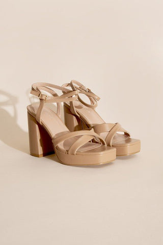 VALOR-1 Cross Ankle Strap Heels from collection you can buy now from Fashion And Icon online shop