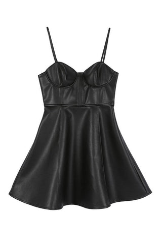 Vegan Leather Mini Dress from Mini Dresses collection you can buy now from Fashion And Icon online shop