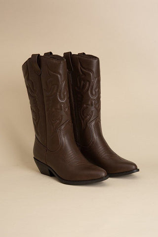 Western Mid Calf Boots from Boots collection you can buy now from Fashion And Icon online shop